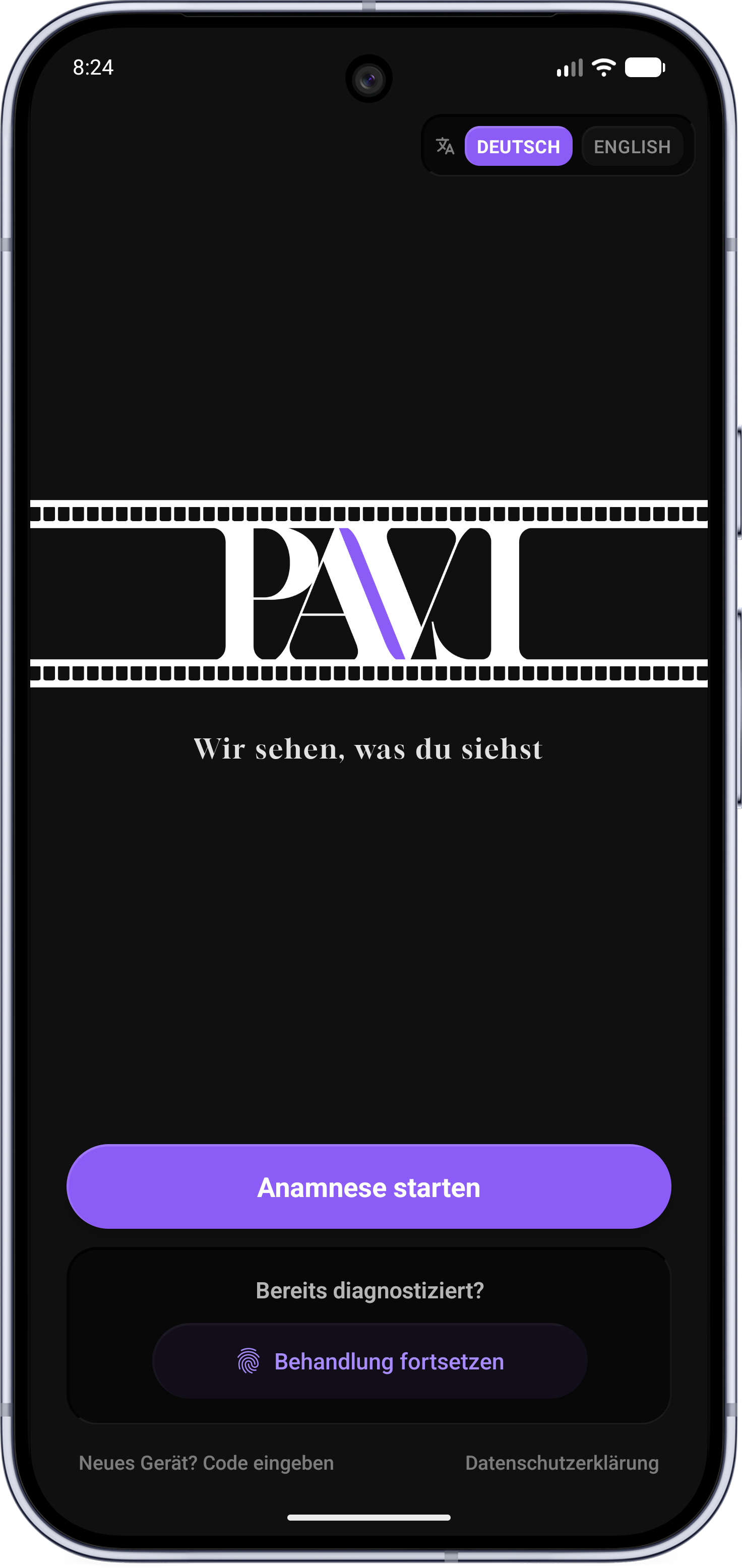 PAVL App-Screenshot 1 — Filmempfehlungen durch echtes Profiling.